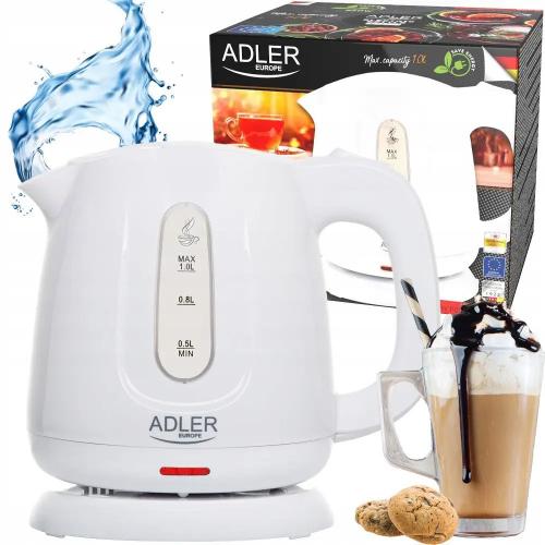 Чайник електричний Adler AD 1373 1 л Білий Чайник електричний Adler AD 1373 1 л Білий