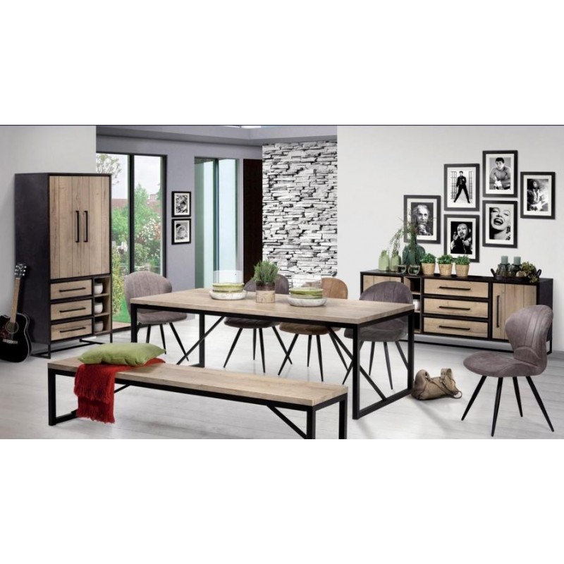 Шафа для зберігання в стилі Loft NS-2251 1430x1000x500 мм Черный