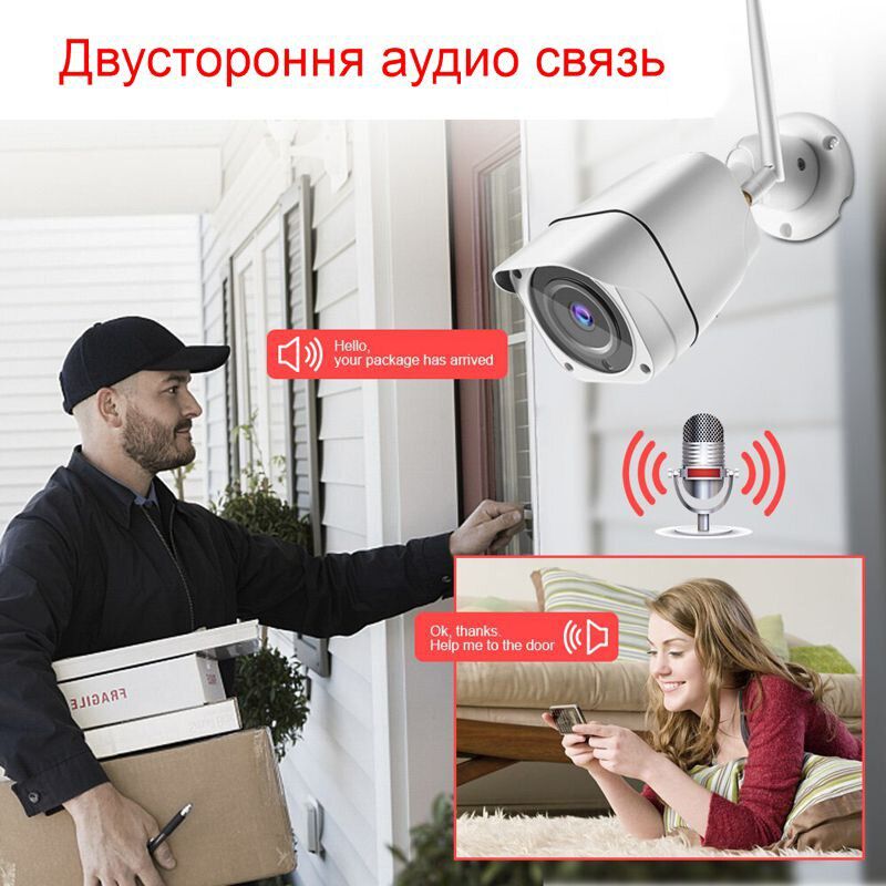 Wifi камера відеоспостереження бездротова вулична 2 Мп, HD 1080P Zlink Q57, додаток CamHI