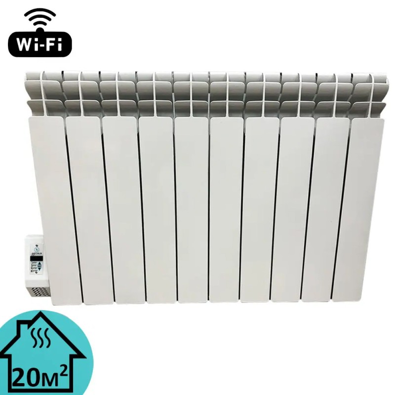 Обігрівач масляний алюмінієвий Electro Elite 10WE 10 секцій 500/100 Wi-Fi програматор зліва 1300 Вт