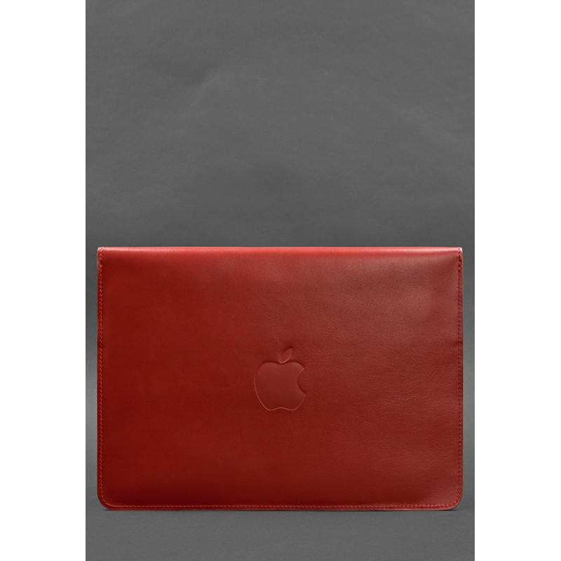 Шкіряний чохол-конверт на магнітах для MacBook 16 дюйм Червоний BlankNote