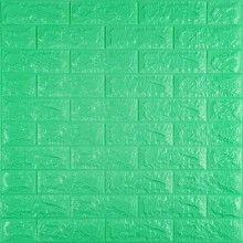 3D панель самоклеюча цегла М'ята 700x770x7мм (012-7) Sticker Wall SW-00000050