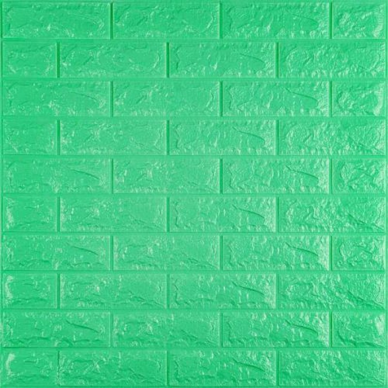 3D панель самоклеюча цегла М'ята 700x770x7мм (012-7) Sticker Wall SW-00000050