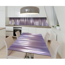 Наклейка 3Д вінілова на стіл Zatarga «Лавандові смуги» 650х1200 мм (Z184170/1st)