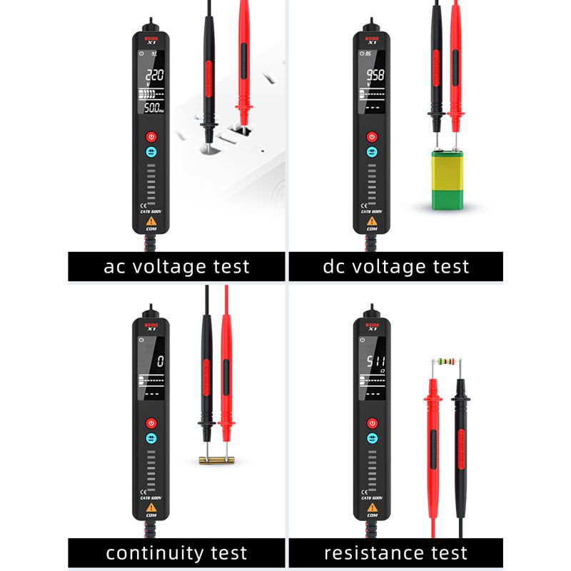 Безконтактний індикатор напруги - детектор обриву проводки багатофункціональний BSIDE X1 з функцією тестера і індикатора фази