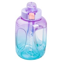 Пляшка для води спортивна з трубочкою YIWU 1600 мл Фіолетово-блакитний (HP-14-35)