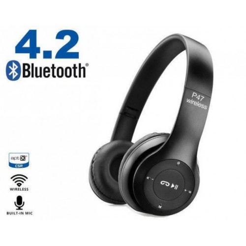 Бездротові навушники bluetooth Спартак MDR P47 BT Чорний (006590) в інтернет супермаркеті PbayMarket!