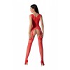 Бодістокінг з плетінням на грудях Passion BS099 One Size, red, відкритий доступ, імітація підв’язок в інтернет супермаркеті PbayMarket!