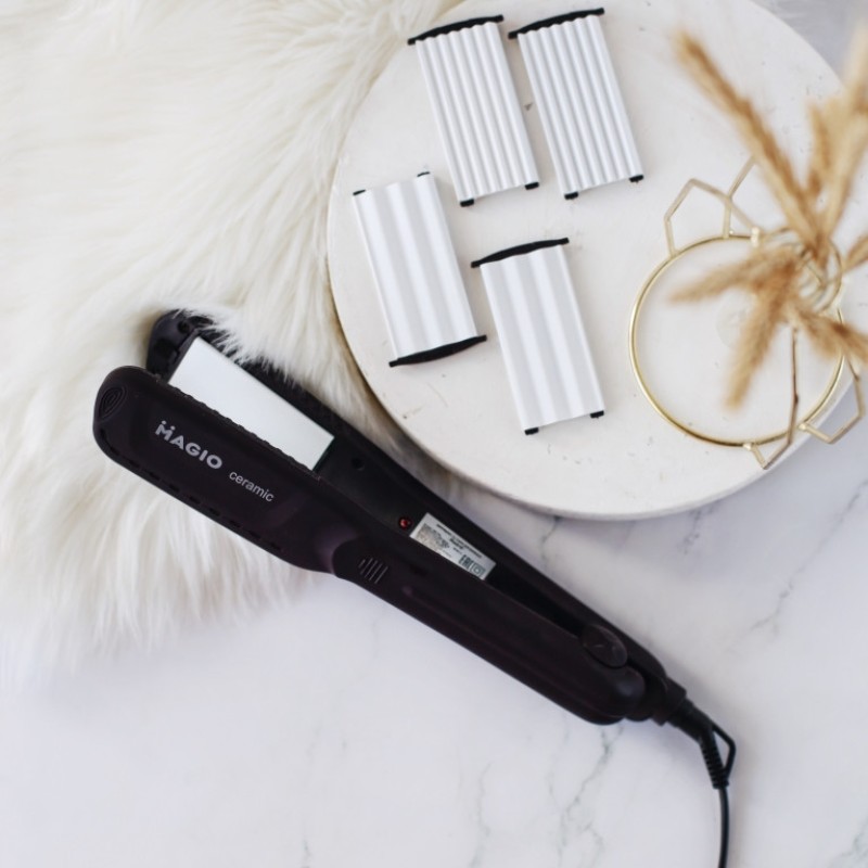 Випрямляч та гофре для волосся MAGIO МG-722, 3 керамічні насадки