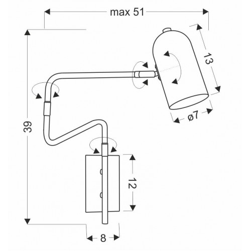 Бра Candellux Hosti 51x39 см Золотистий (21-75468) Бра Candellux Hosti 51x39 см Золотистий (21-75468)