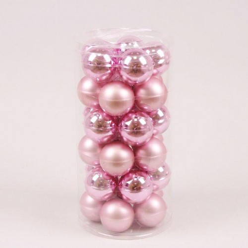 Кульки скляні Flora D 5,7 см 30 шт Рожевий (44585) в інтернет супермаркеті PbayMarket!