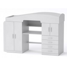 Двоярусне ліжко-гірка Компанит Універсал 2 207,6х74,4х140,8 см Альба білий