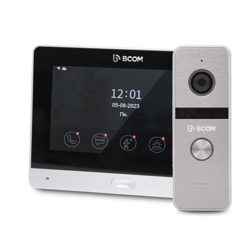 Комплект Wi-Fi відеодомофонa 7 BCOM BD-760FHD/T Silver з Tuya Smart і BT-400FHD Silver Комплект Wi-Fi відеодомофонa 7 BCOM BD-760FHD/T Silver з Tuya Smart і BT-400FHD Silver