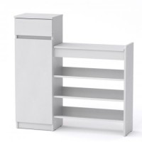 Тумба для взуття Компанит 16 100х28х100 см Альба білий Тумба для взуття Компанит 16 100х28х100 см Альба білий