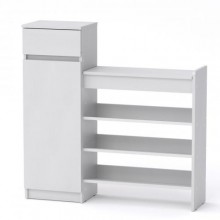 Тумба для взуття Компанит 16 100х28х100 см Альба білий