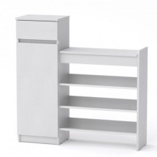 Тумба для взуття Компанит 16 100х28х100 см Альба білий