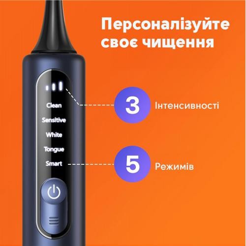Електрична зубна щітка з футляром Bitvae S3 Smart 4 насадки Dark blue Електрична зубна щітка з футляром Bitvae S3 Smart 4 насадки Dark blue