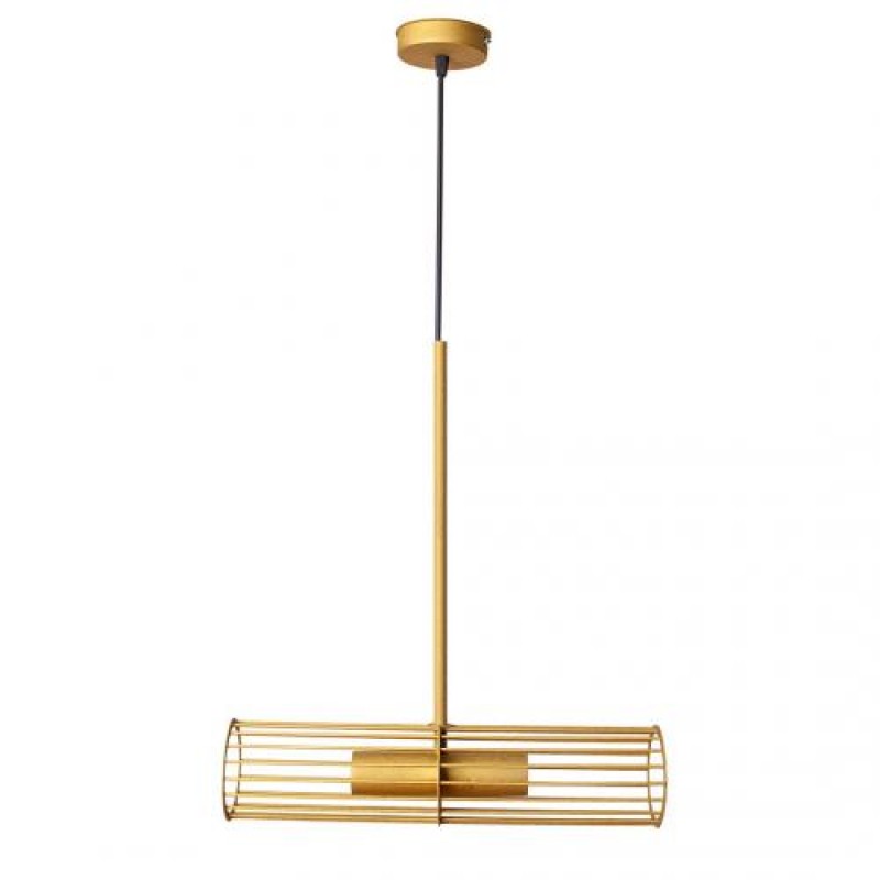 Світильник підвісний у лофт стилі MSK Electric Malta під лампу Е27 MR 1041 GD золотий муар