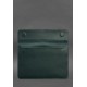 Шкіряний чохол-конверт на магнітах для MacBook 14 Зелений BlankNote