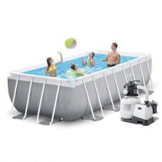 Каркасний басейн Intex 26788-6, 400 x 200 x 100 см (7 900 л/год, драбина, тент, підстилка)
