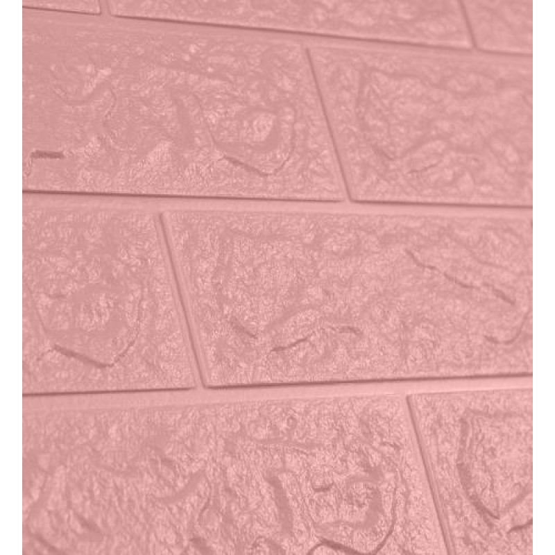 Самоклеюча декоративна 3D панель 3D Loft 700x770x5 мм Рожевий (147)
