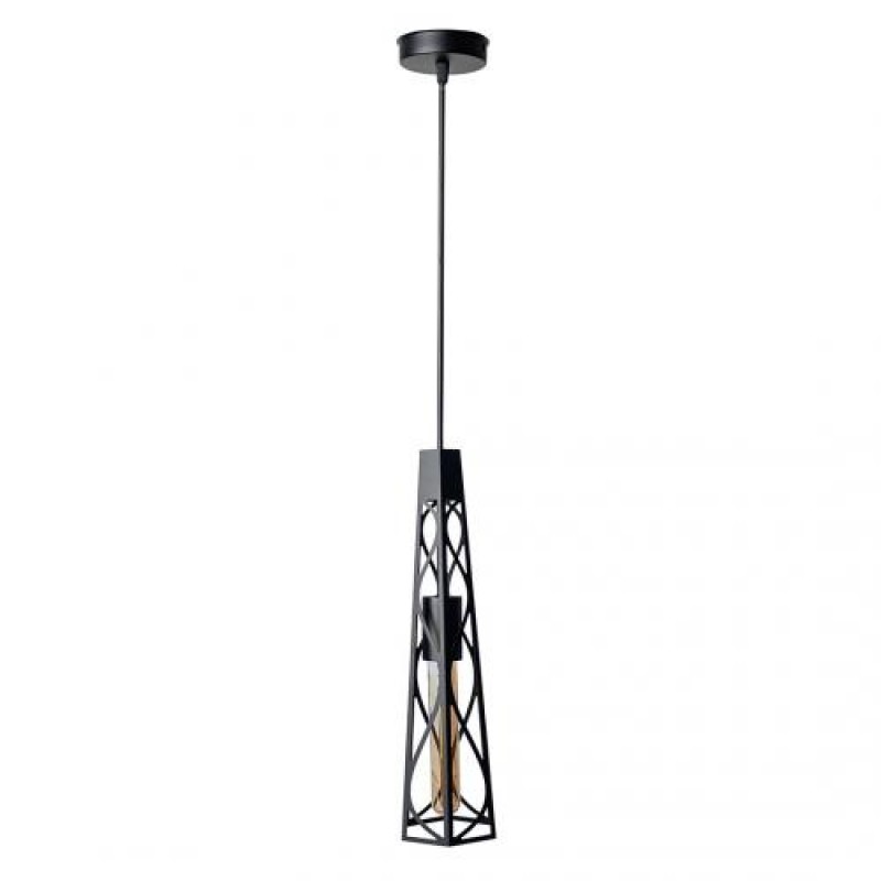 Світильник підвісний MSK Electric Parma в стилі лофт під лампу Е27 NL 3890 BK чорний