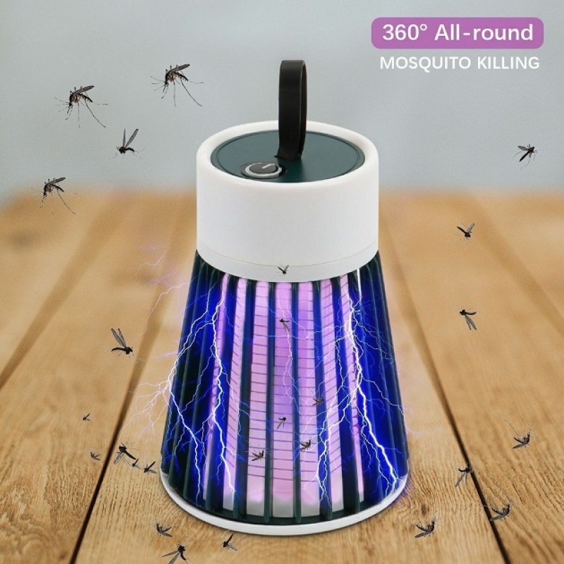 Пастка-лампа від комах акумуляторна Mosquito killing Lamp BG-002 LED USB Зелена