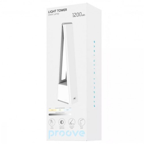 Настільна акумуляторна лампа Proove Light Tower 1200mAh white