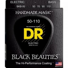 Струни для бас-гітари DR BKB-50 Black Beauties K3 Coated Heavy Bass 4-Strings 50/110