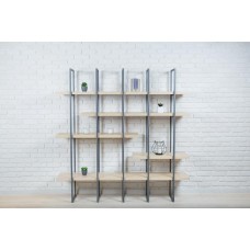 Стелаж для зберігання в стилі Loft Чорний NS-1971 1830x1800x350 мм