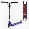 Самокат трюковий Best Scooter Skull Warrior HIC-система пеги алюмінієвий диск та дека 100 кг Blue and red (106842)