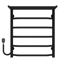 Рушникосушарка електрична Трапеція з полицею П6 500х600 Deffi Чорний EF16 (C.TP.60.50.6.E.B.L.5)