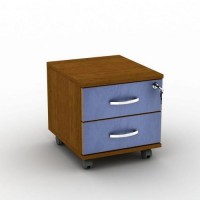 Тумба офісна Тиса Мебель ТК-2 Горіх лісовий Голубий 36.1x40.1x35 см