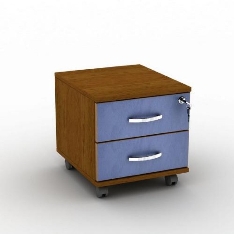 Тумба офісна Тиса Мебель ТК-2 Горіх лісовий Голубий 36.1x40.1x35 см