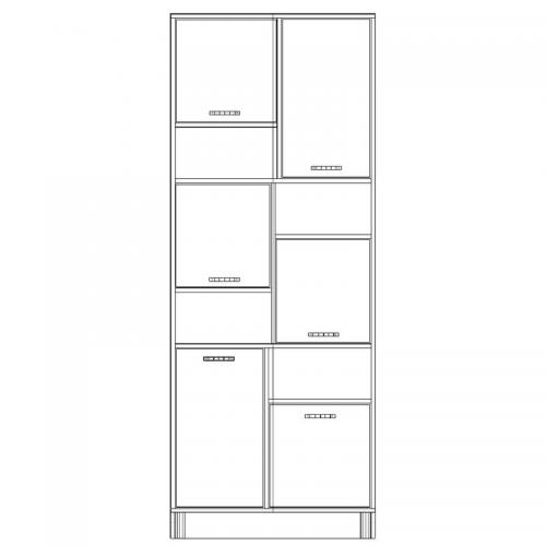 Шафа-Пенал Тиса Мебель ШС-818 Дуб сонома 205x35x80 см