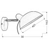 Бра Candellux Durio 30x14.5 см Біло-сріблястий (21-51448)