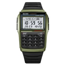 Чоловічий наручний годинник із калькулятором Skmei 2255 Зелений