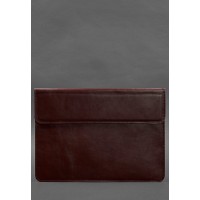 Шкіряний чохол-конверт на магнітах для ноутбука Універсальний Бордовий BlankNote