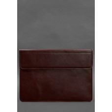 Шкіряний чохол-конверт на магнітах для ноутбука Універсальний Бордовий BlankNote