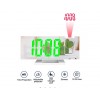 Годинник настільний електронний з проекцією та будильником Gaosuo DS-3618LP LED White