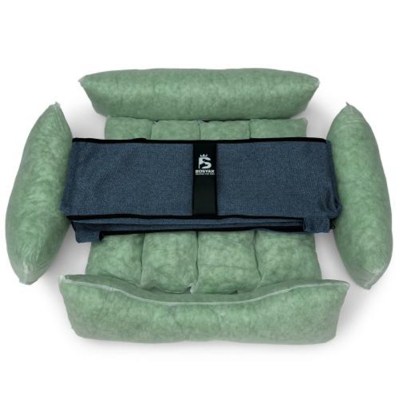 Лежак ліжко для собак та котів EGO Bosyak Рогожка S 65x55 Синій (спальне місце для собак та котів)