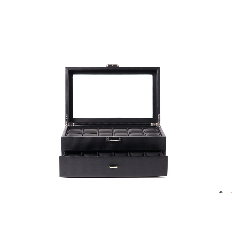 Скринька для зберігання годинників Craft 24PU.CARB.BL Чорний (24PU.CARB.BL)