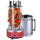 Електрошашличниця вертикальна Domotec BBQ MS-7783, нержавіюча сталь, червона