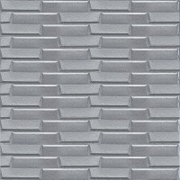 Самоклеюча 3D панель кладка срібло Sticker Wall 19600х700х5мм