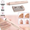 Портативний фрезер-ручка акумуляторний Flawless Salon Kit Nails для манікюру та педикюру на 2 швидкості з набором фрез Рожевий