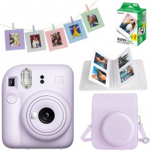 Подарунковий набір камера Fujifilm Instax Mini 12/Фотопапір 20шт/Чохол/Фотоальбом на 64 фото/Набір фоторамок 10 шт