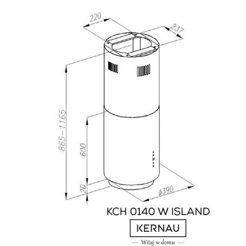 Витяжка острівна Kernau KCH 0140 W Island в інтернет супермаркеті PbayMarket!