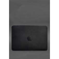 Чохол із натуральної шкіри для MacBook 13 дюйм Синій Краст BlankNote