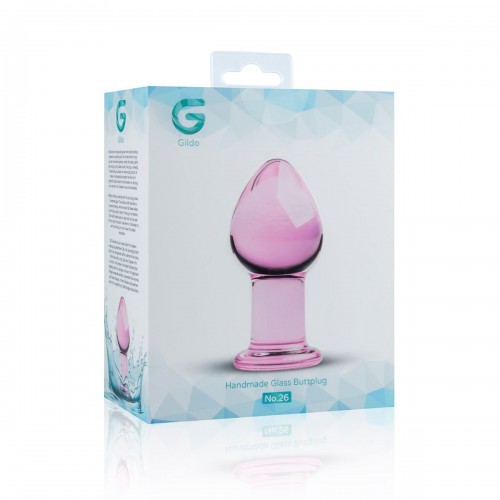 Рожева анальна пробка зі скла Gildo Pink Glass Buttplug в інтернет супермаркеті PbayMarket!