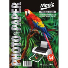 Фотопапір Magic Premium А4 RC 260 г/м2 полотно Білий 20 шт